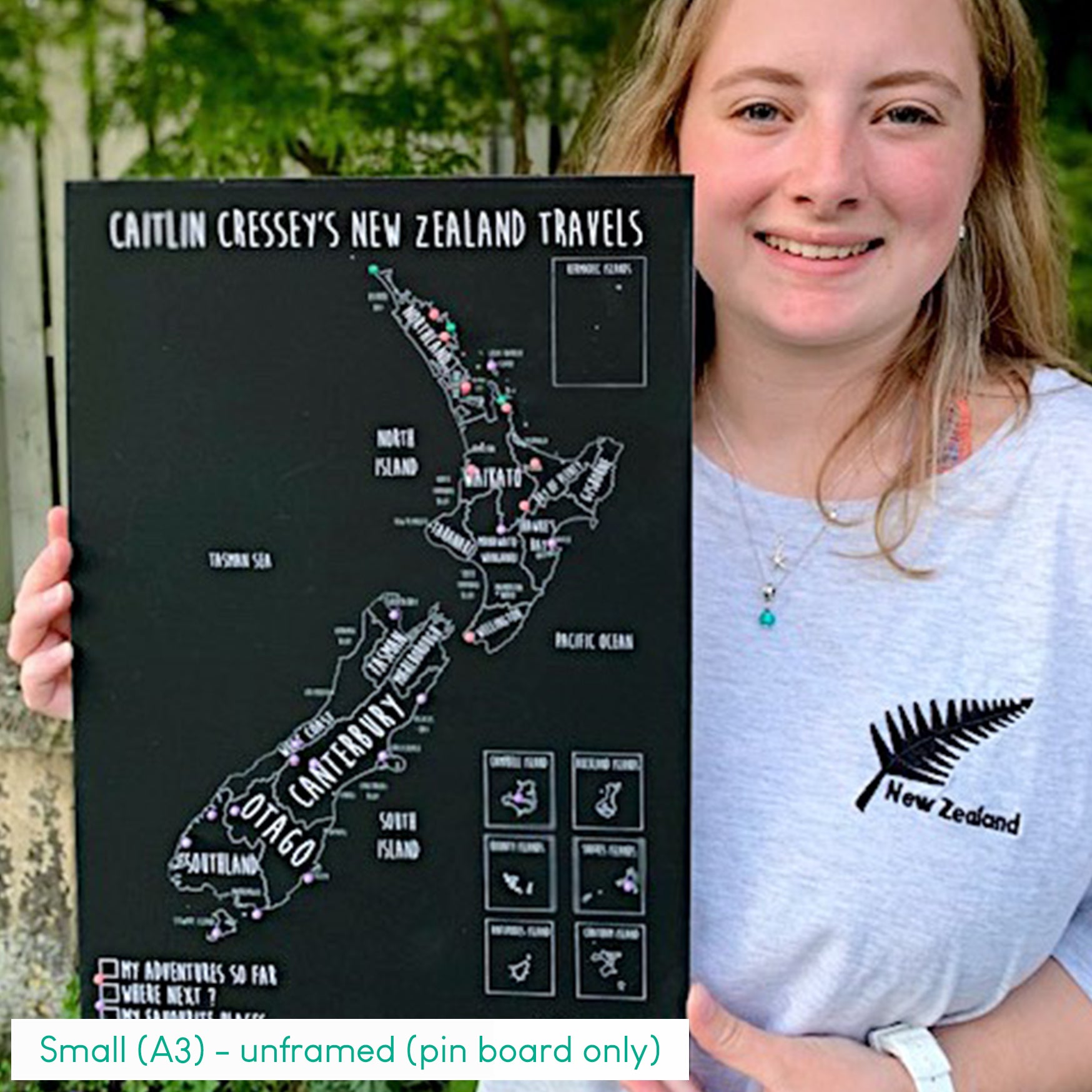New Zealand Pinboard Map
