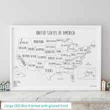 Load image into Gallery viewer, Personalised USA Pin Board Map